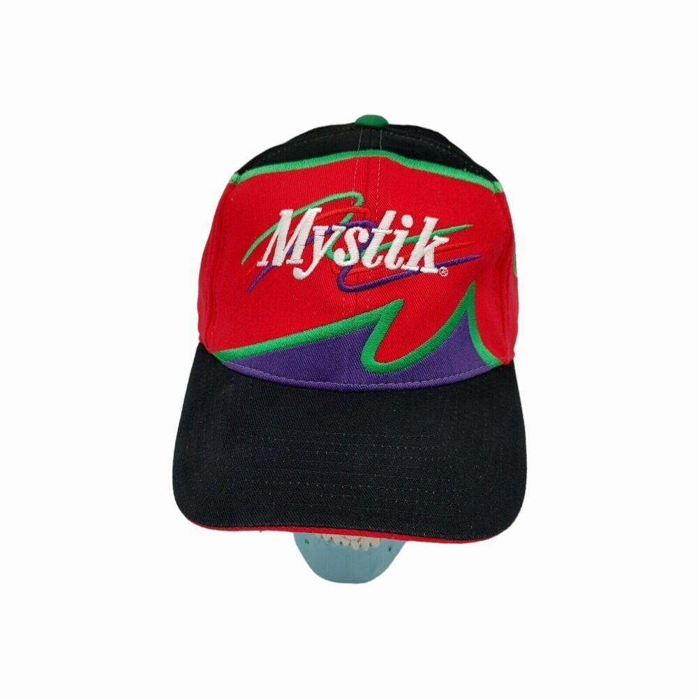 Mystik Lubricants Citgo Oil Adjustable Golf Hat Ball Cap Green Purple Color Pop